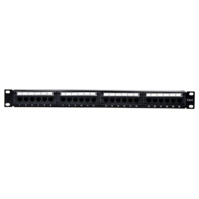 Phasak - Panel de parcheo 19" CAt.6 UTP RJ45 Dual